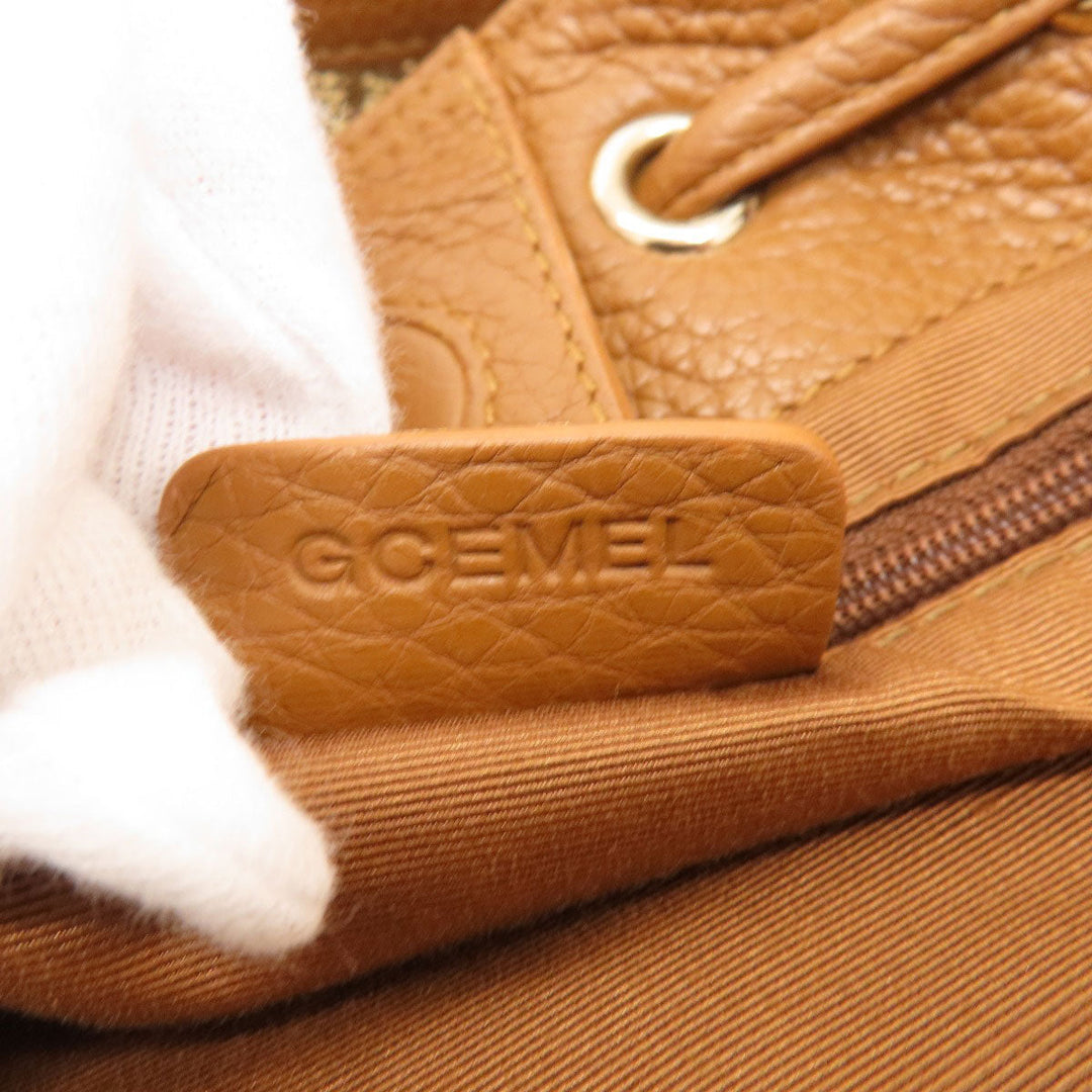 BVLGARI Tote Bag canvas Brown Logo mania