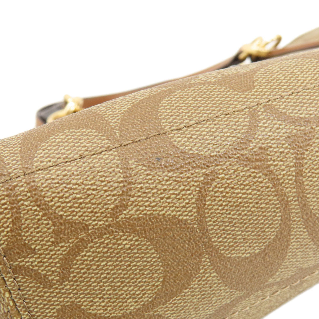 COACH Handbag F28989 PVC Brown Signature 2WAY