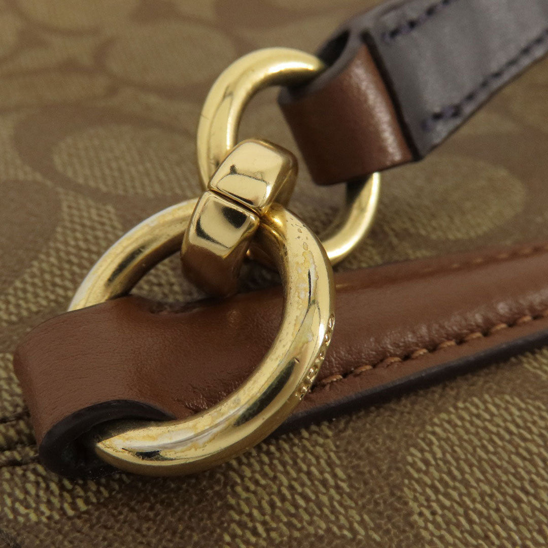 COACH Handbag F28989 PVC Brown Signature 2WAY