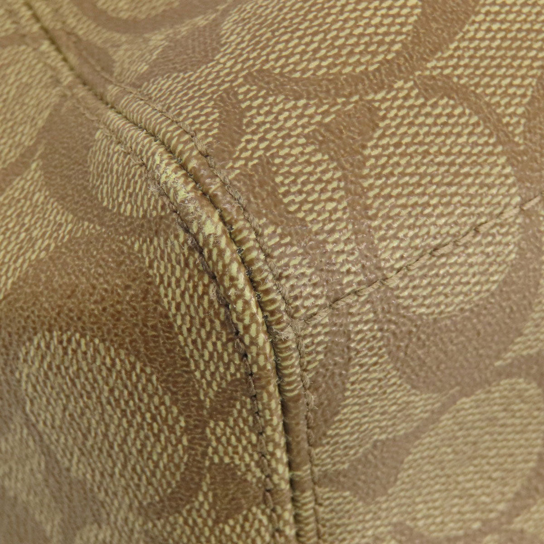 COACH Handbag F28989 PVC Brown Signature 2WAY