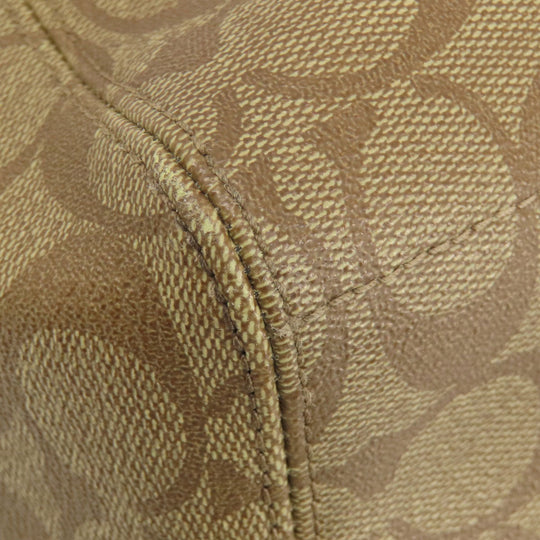 COACH Handbag F28989 PVC Brown Signature 2WAY