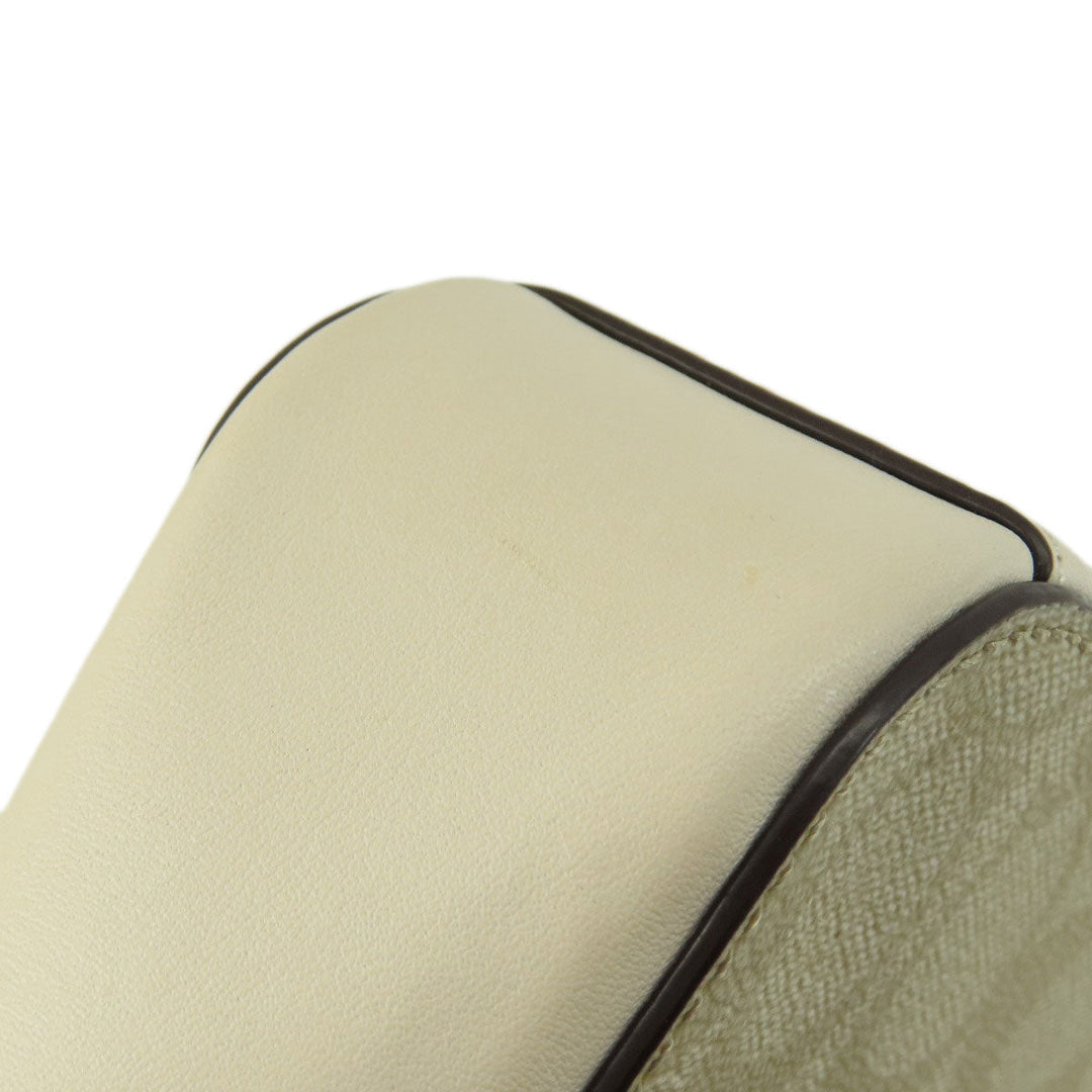 COACH Shoulder Bag 91677 PVC white Signature Women Used Authentic