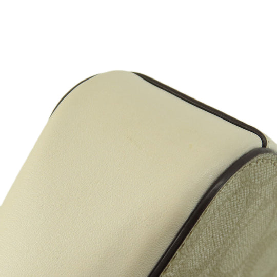 COACH Shoulder Bag 91677 PVC white Signature Women Used Authentic