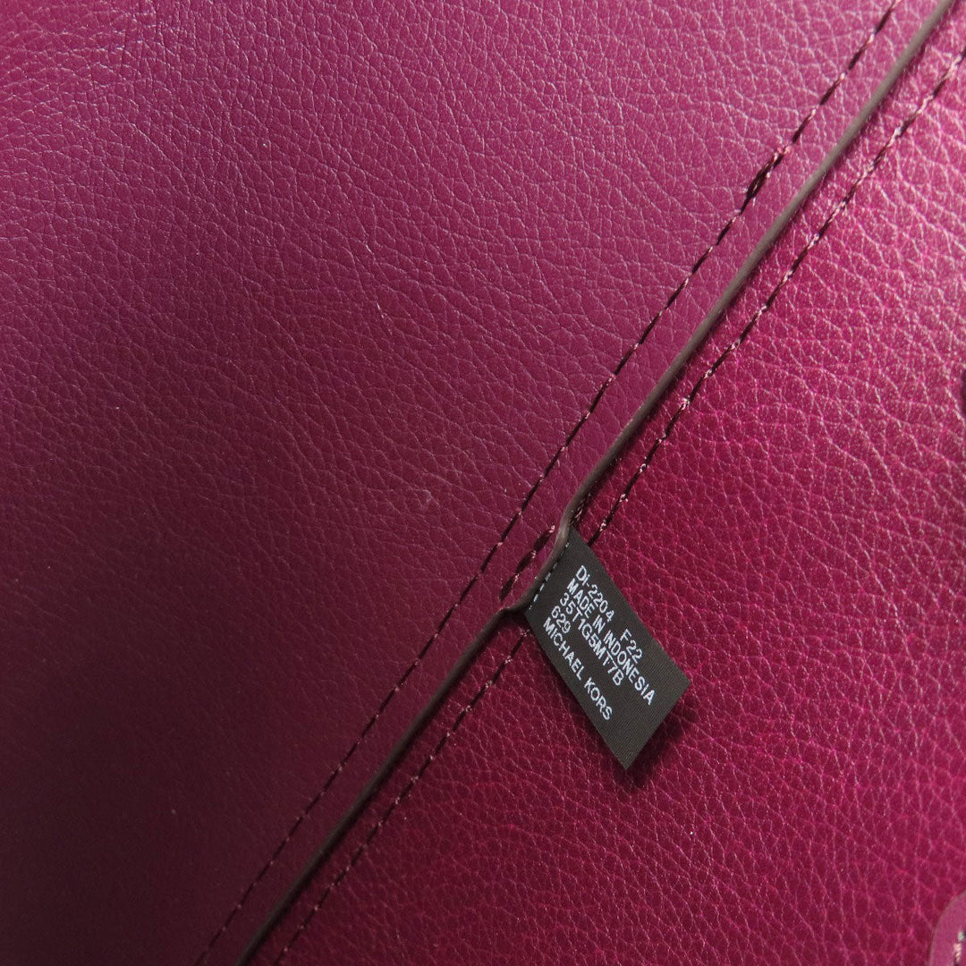 MICHAEL KORS Tote Bag PVC purple MK signature Women Used Authentic