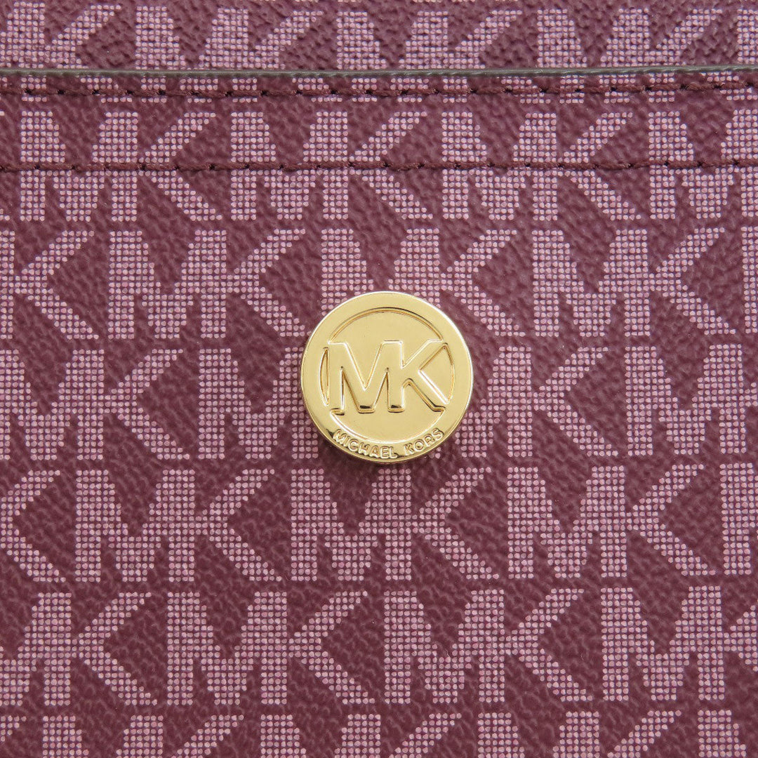 MICHAEL KORS Tote Bag PVC purple MK signature Women Used Authentic