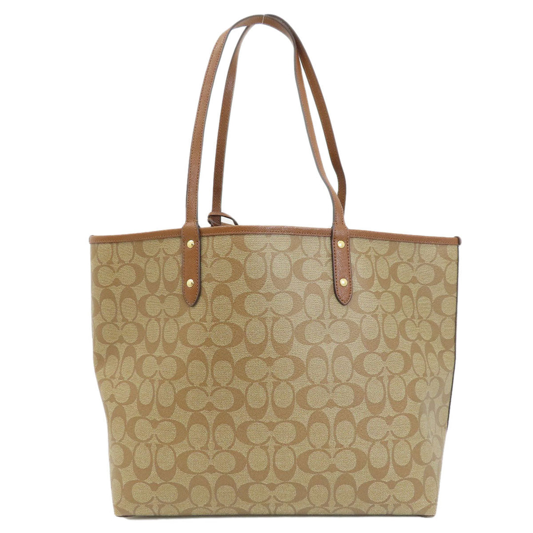 COACH Tote Bag F36658 PVC Brown reversible