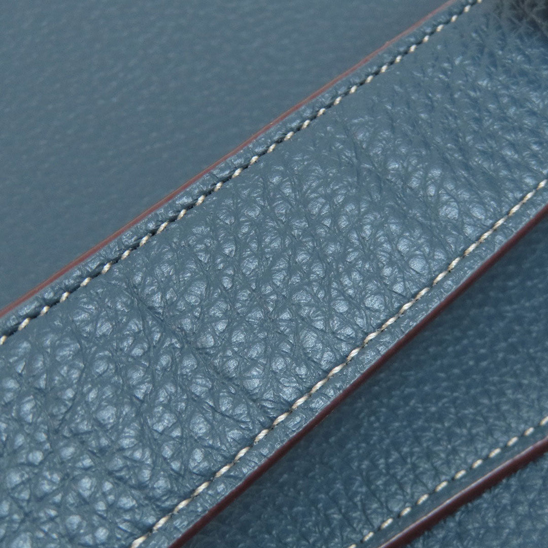 COACH Shoulder Bag CF305 leather Navy Snoopy collaboration