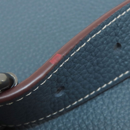 COACH Shoulder Bag CF305 leather Navy Snoopy collaboration