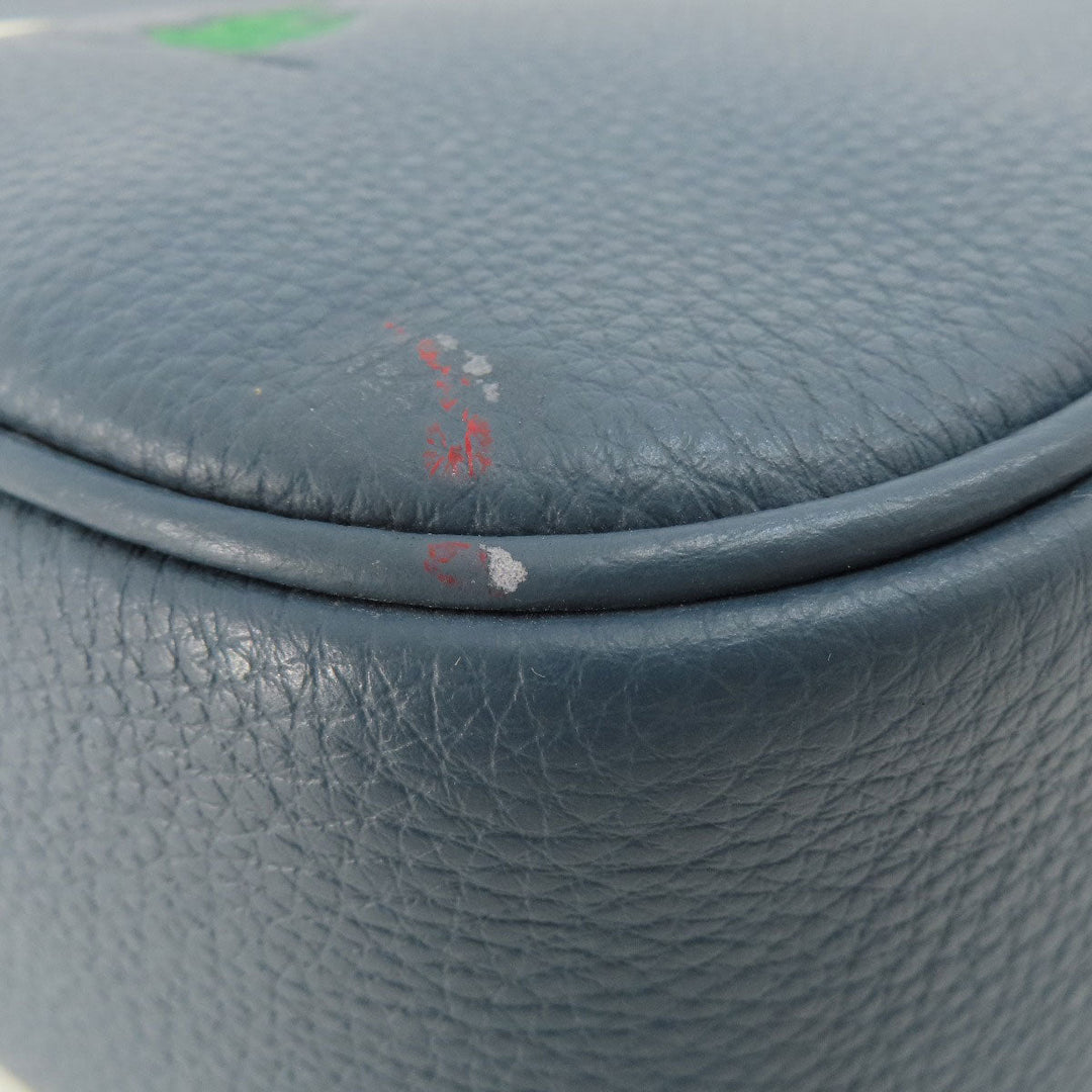 COACH Shoulder Bag CF305 leather Navy Snoopy collaboration