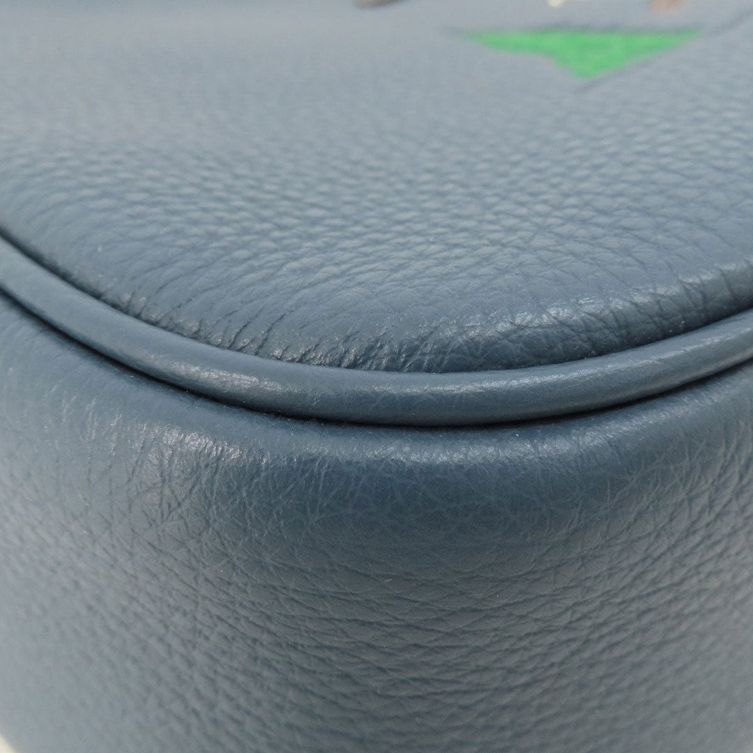 COACH Shoulder Bag CF305 leather Navy Snoopy collaboration