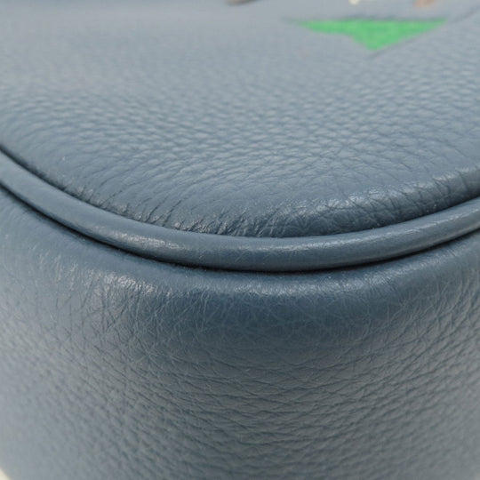 COACH Shoulder Bag CF305 leather Navy Snoopy collaboration