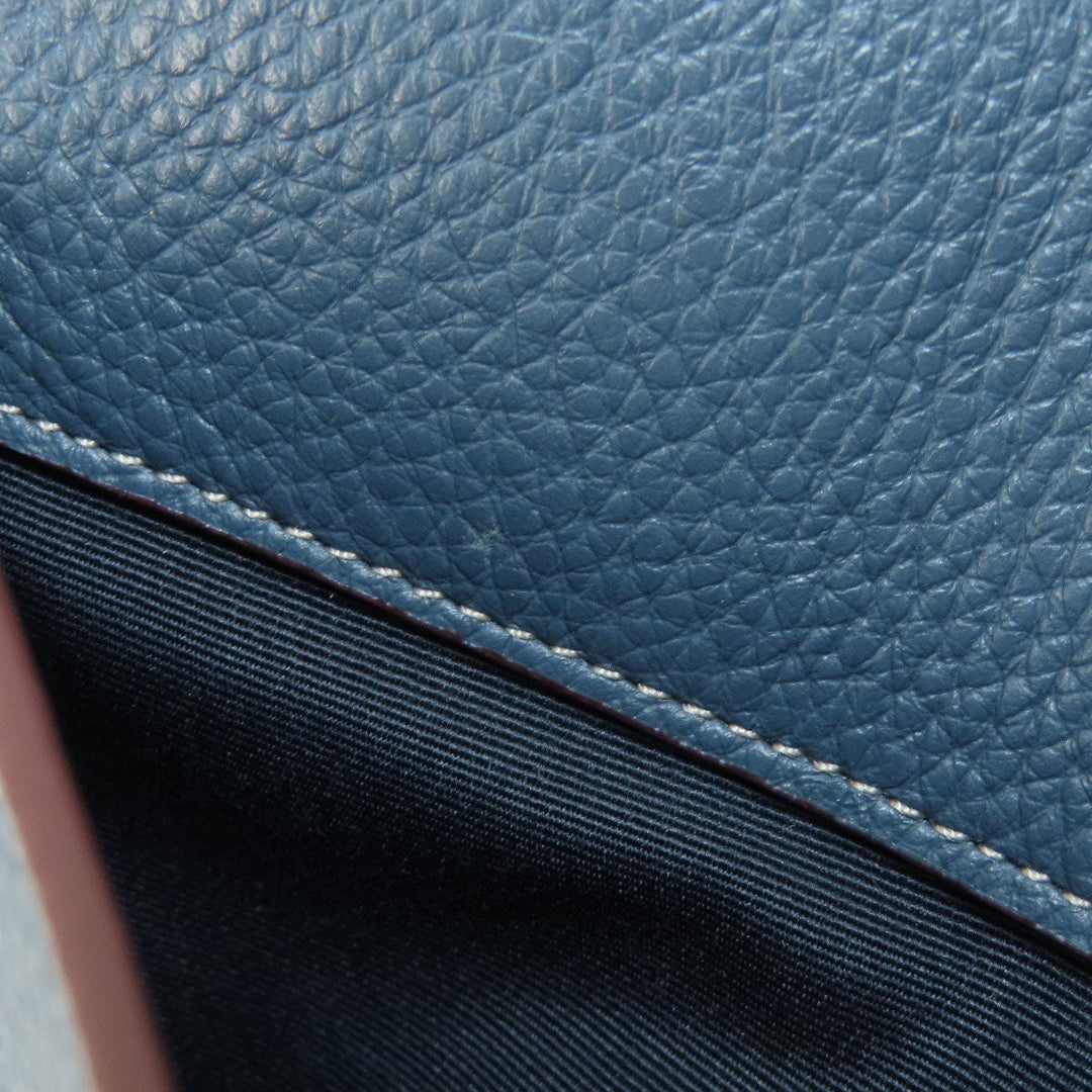 COACH Shoulder Bag CF305 leather Navy Snoopy collaboration