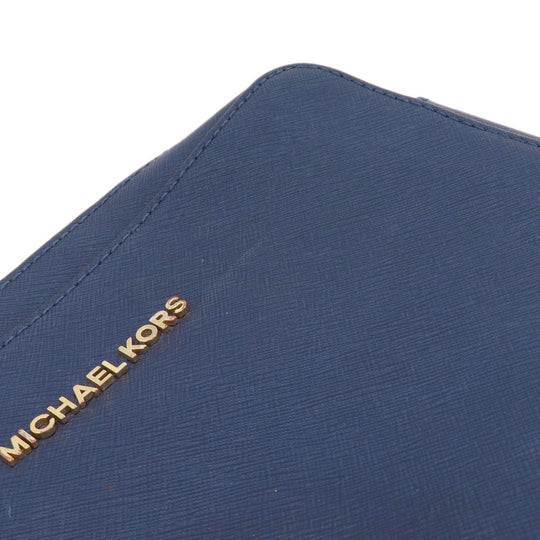MICHAEL KORS Shoulder Bag PVC Navy logo Women Used Authentic