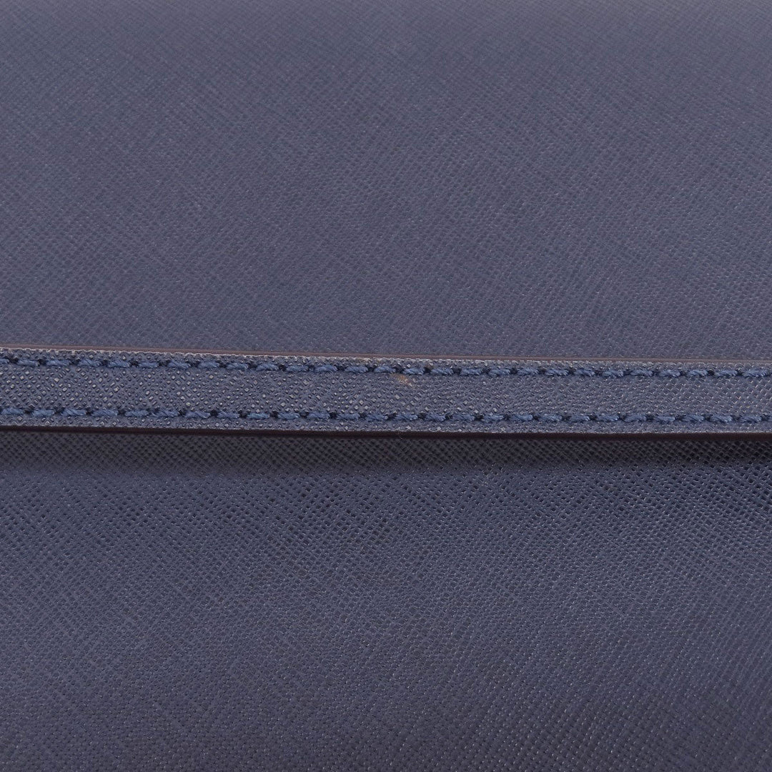 MICHAEL KORS Shoulder Bag PVC Navy logo Women Used Authentic