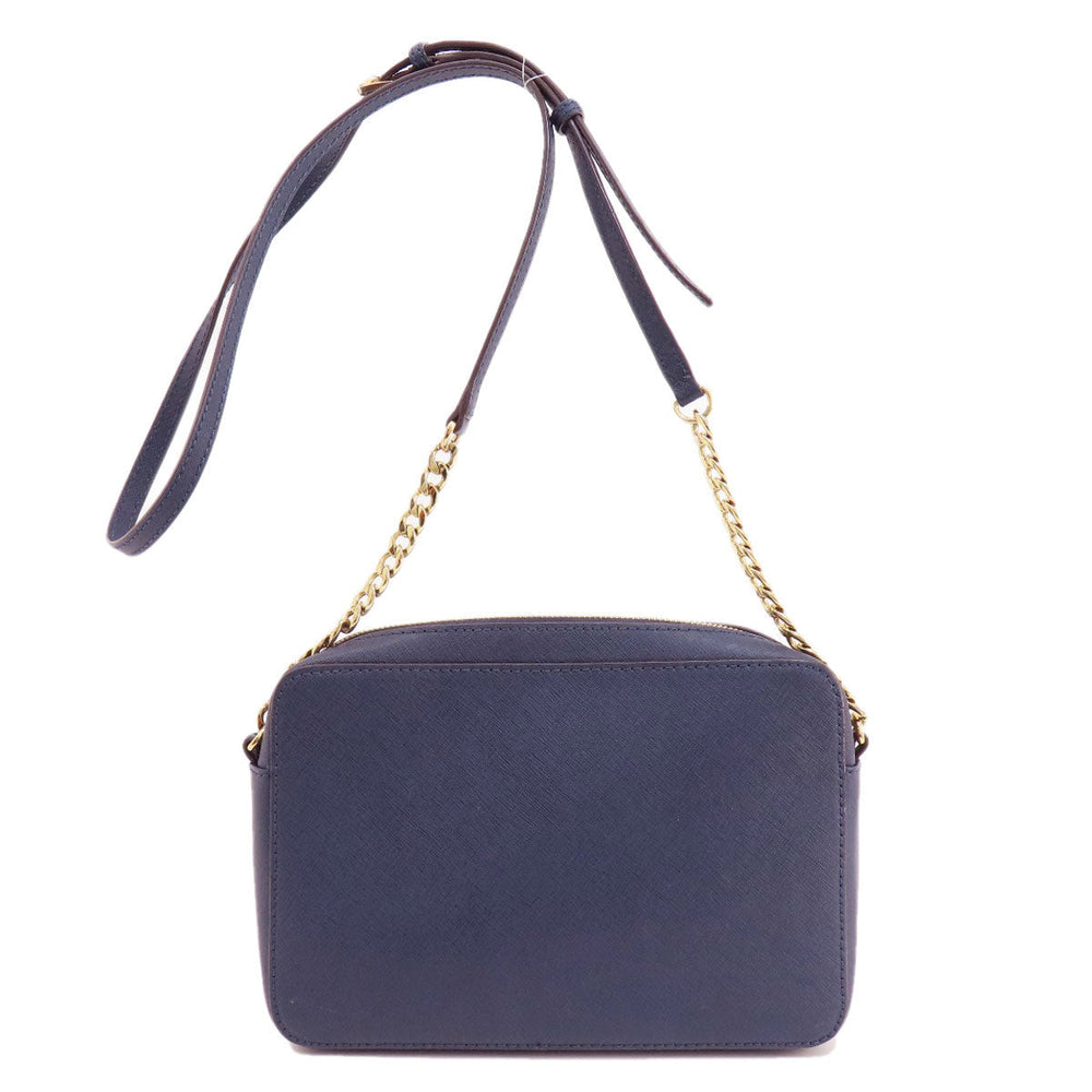 MICHAEL KORS Shoulder Bag PVC Navy logo Women Used Authentic