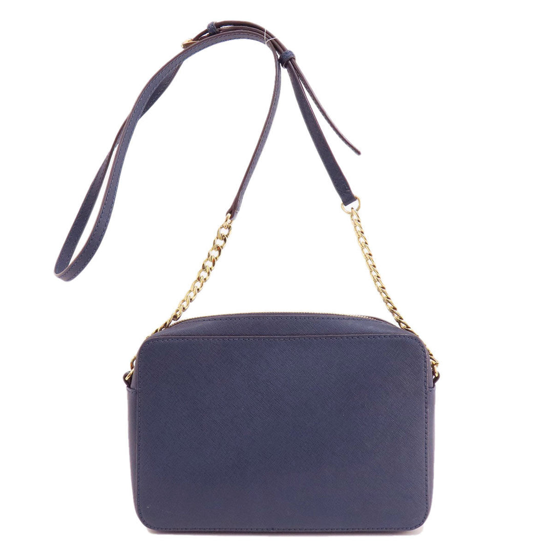 MICHAEL KORS Shoulder Bag PVC Navy logo Women Used Authentic