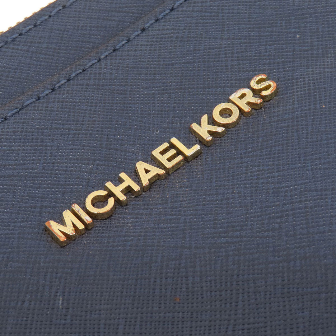 MICHAEL KORS Shoulder Bag PVC Navy logo Women Used Authentic