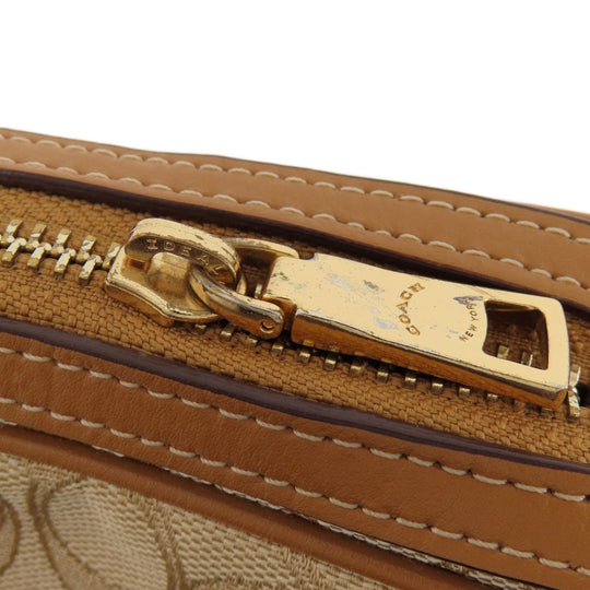 COACH Shoulder Bag F28959 canvas Brown Signature Women Used Authentic