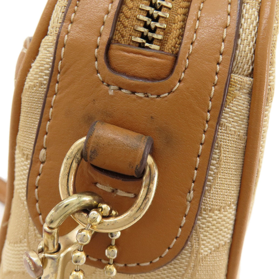 COACH Shoulder Bag F28959 canvas Brown Signature Women Used Authentic