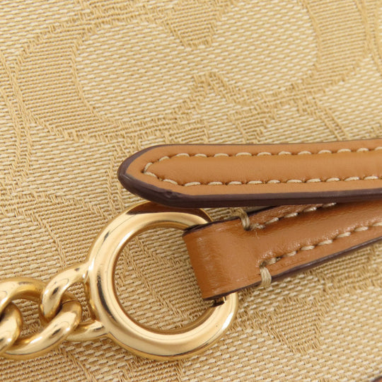 COACH Shoulder Bag F28959 canvas Brown Signature Women Used Authentic