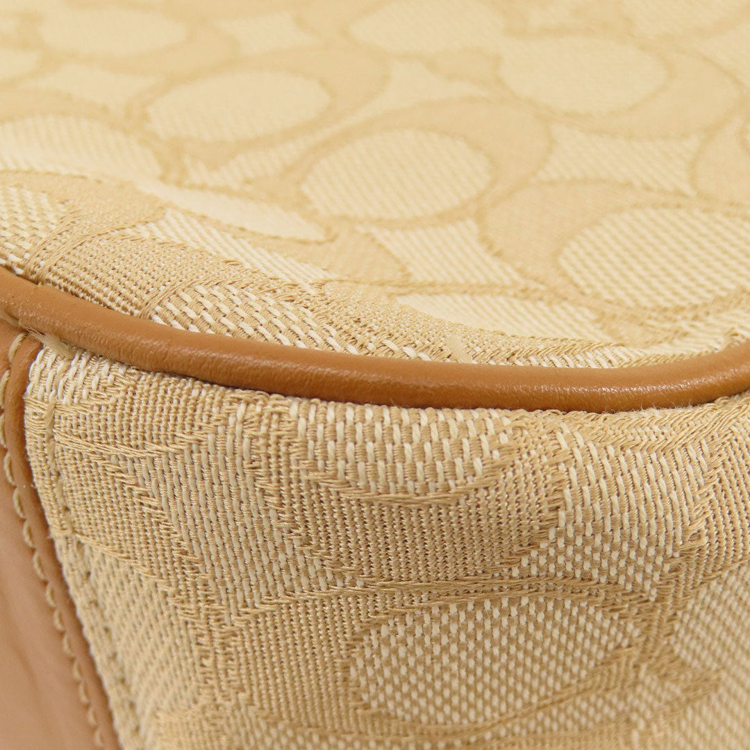 COACH Shoulder Bag F28959 canvas Brown Signature Women Used Authentic