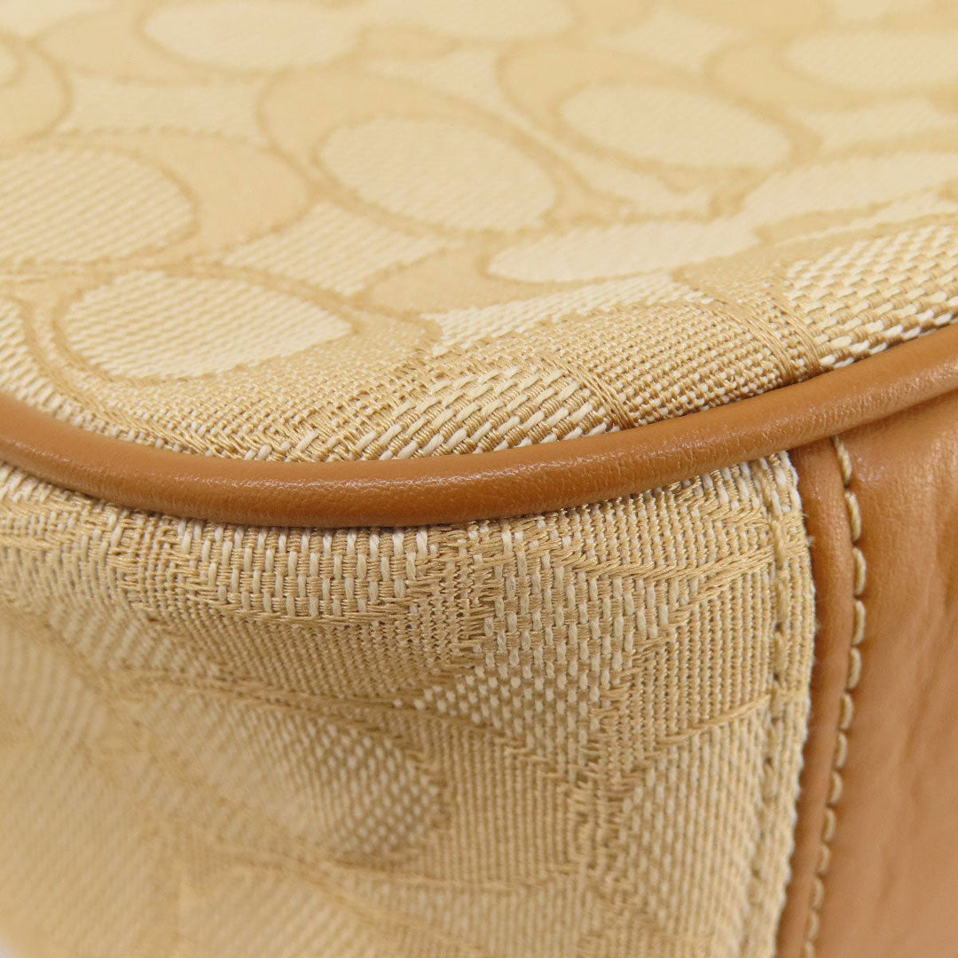 COACH Shoulder Bag F28959 canvas Brown Signature Women Used Authentic