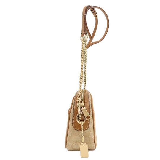 COACH Shoulder Bag F28959 canvas Brown Signature Women Used Authentic