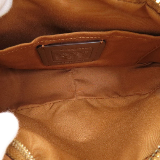 COACH Shoulder Bag F28959 canvas Brown Signature Women Used Authentic