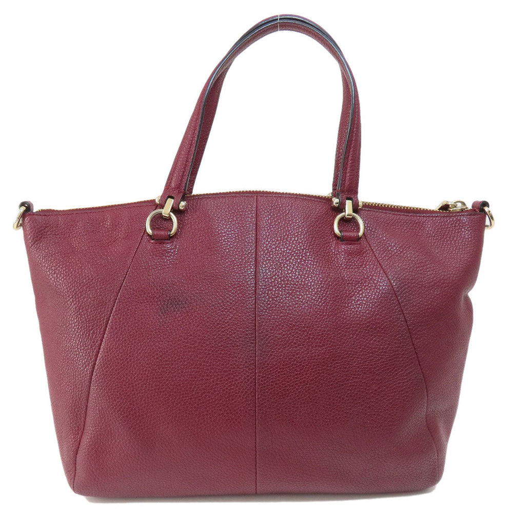 COACH Handbag 34340 leather Red 2WAY Women Used Authentic