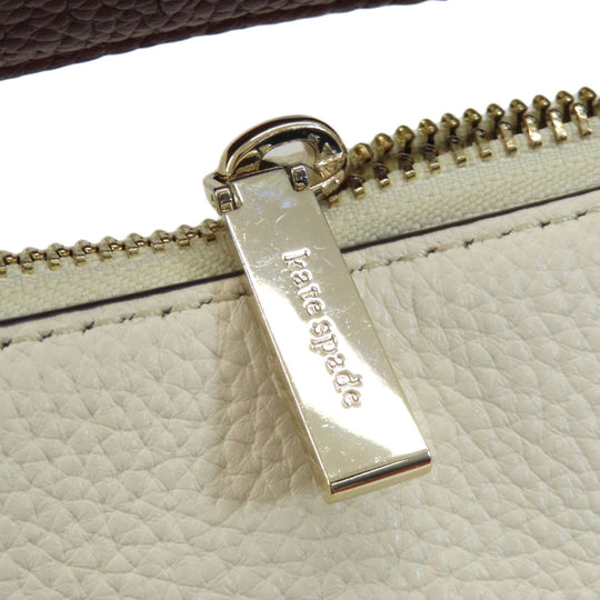 Kate Spade Handbag leather white logoMetal 2WAY Women Used Authentic