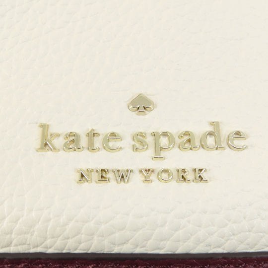 Kate Spade Handbag leather white logoMetal 2WAY Women Used Authentic