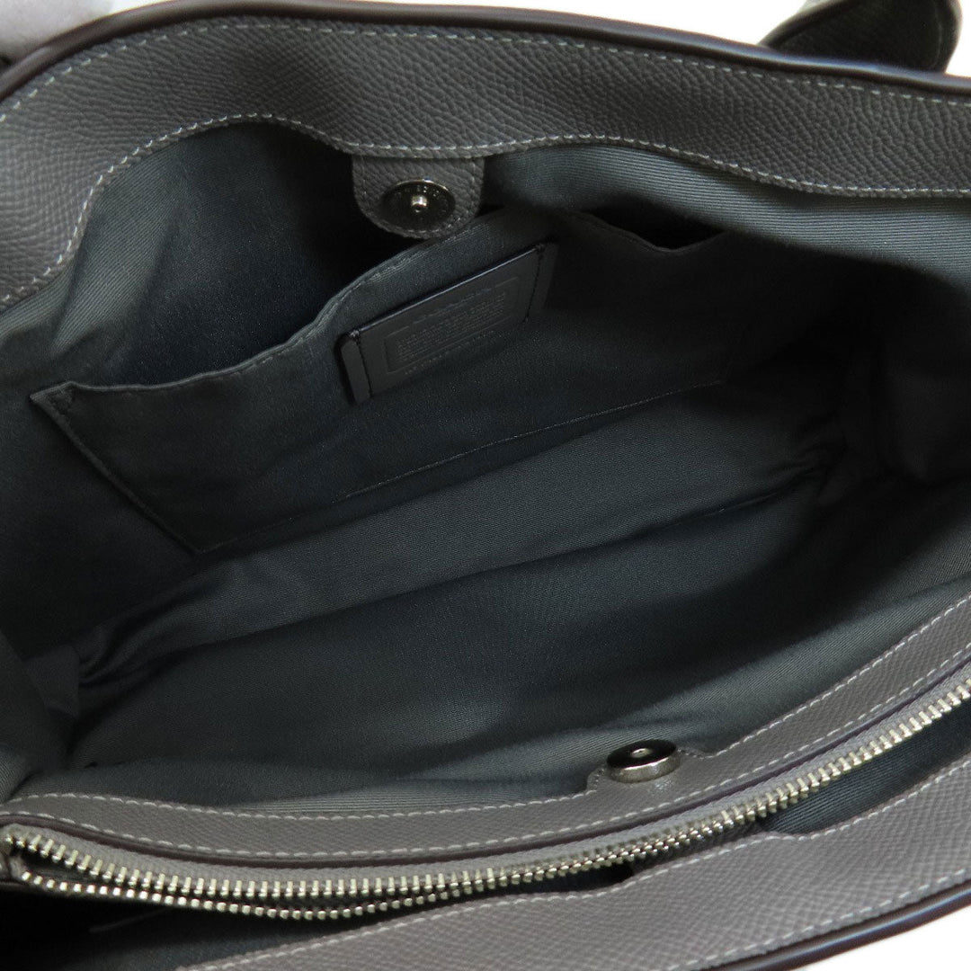 COACH Tote Bag F31474 PVC gray logoMetal Women Used Authentic