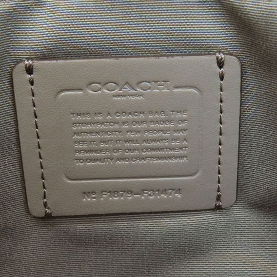 COACH Tote Bag F31474 PVC gray logoMetal Women Used Authentic
