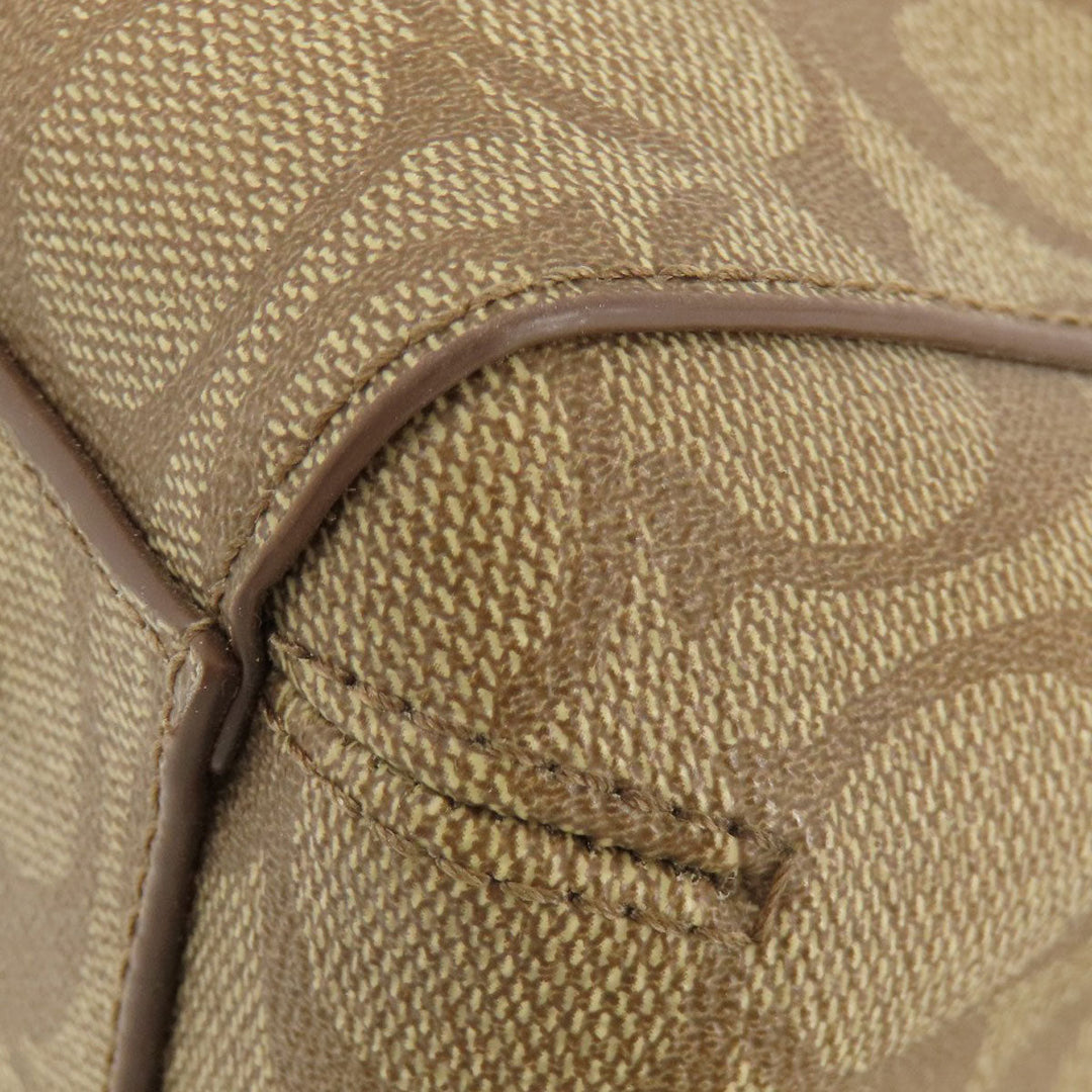 COACH Handbag F34605 PVC Brown Signature 2WAY Women Used Authentic