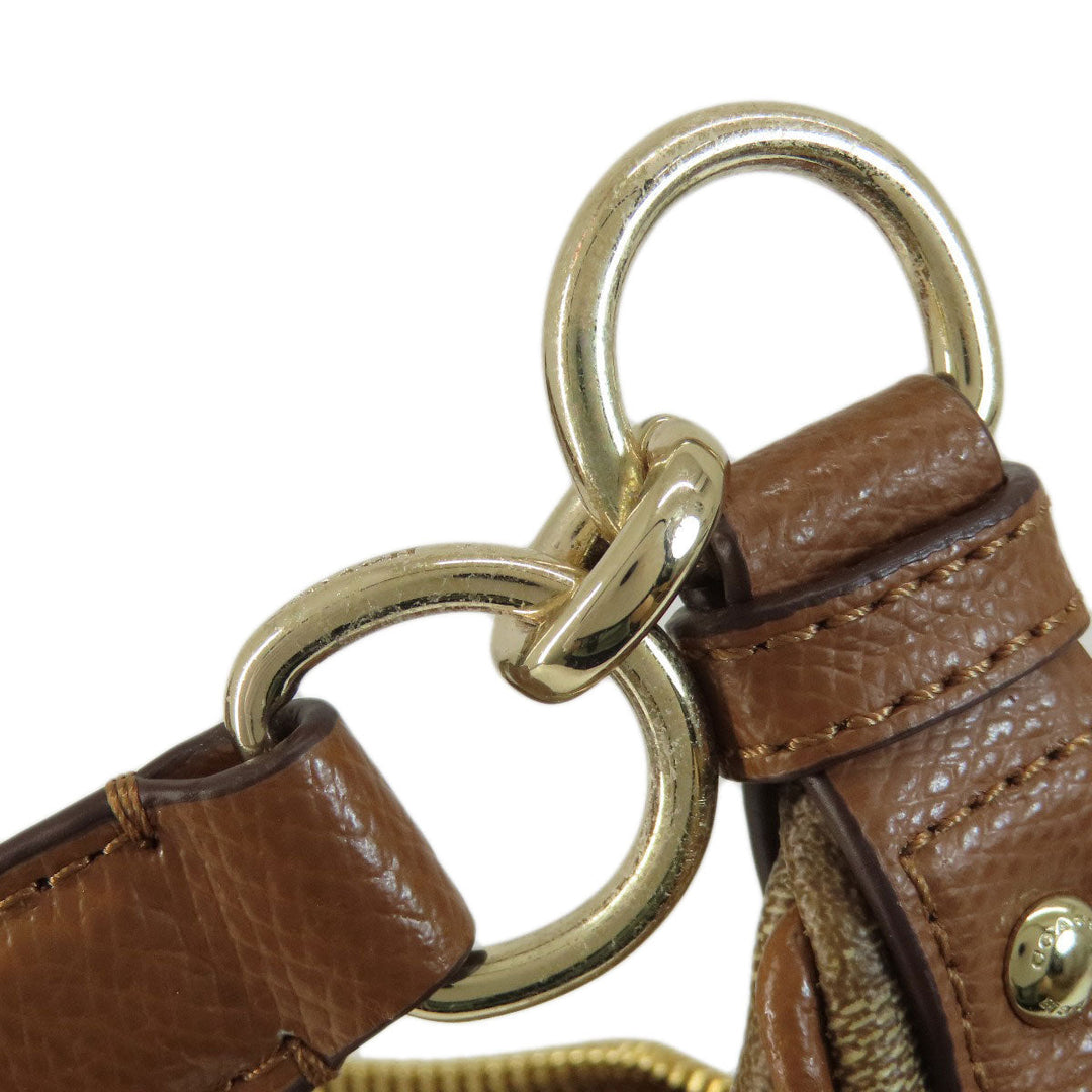 COACH Shoulder Bag F38267 PVC Brown Signature 2WAY