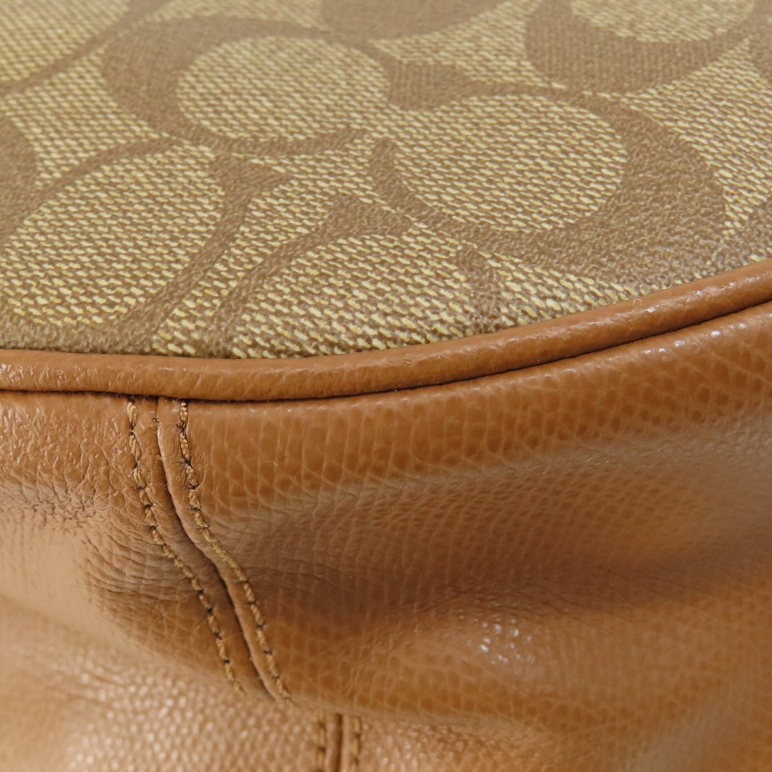 COACH Shoulder Bag F38267 PVC Brown Signature 2WAY