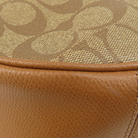 COACH Shoulder Bag F38267 PVC Brown Signature 2WAY