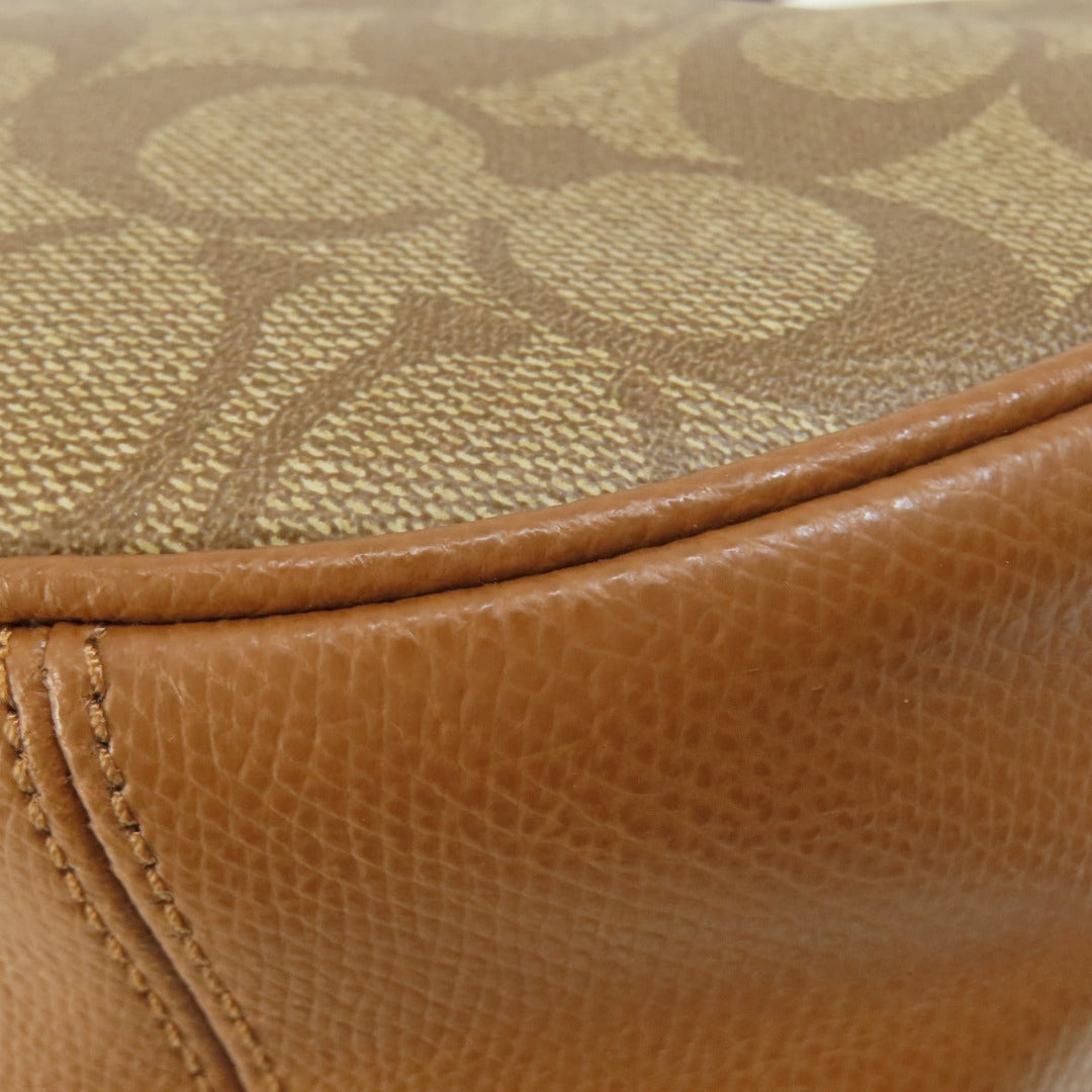 COACH Shoulder Bag F38267 PVC Brown Signature 2WAY