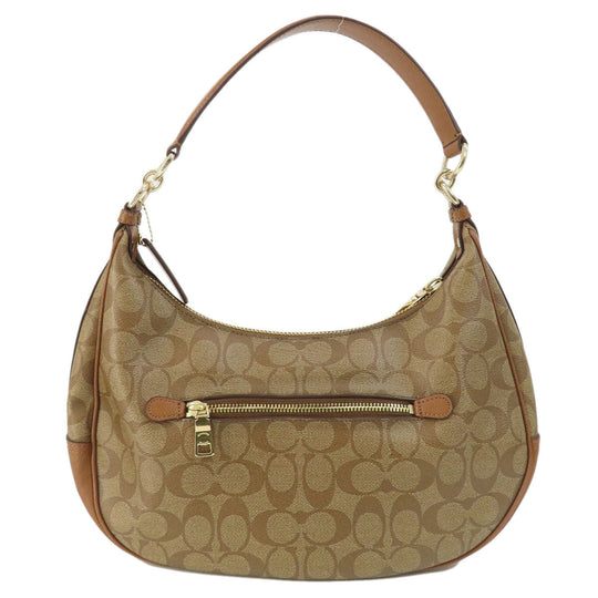 COACH Shoulder Bag F38267 PVC Brown Signature 2WAY