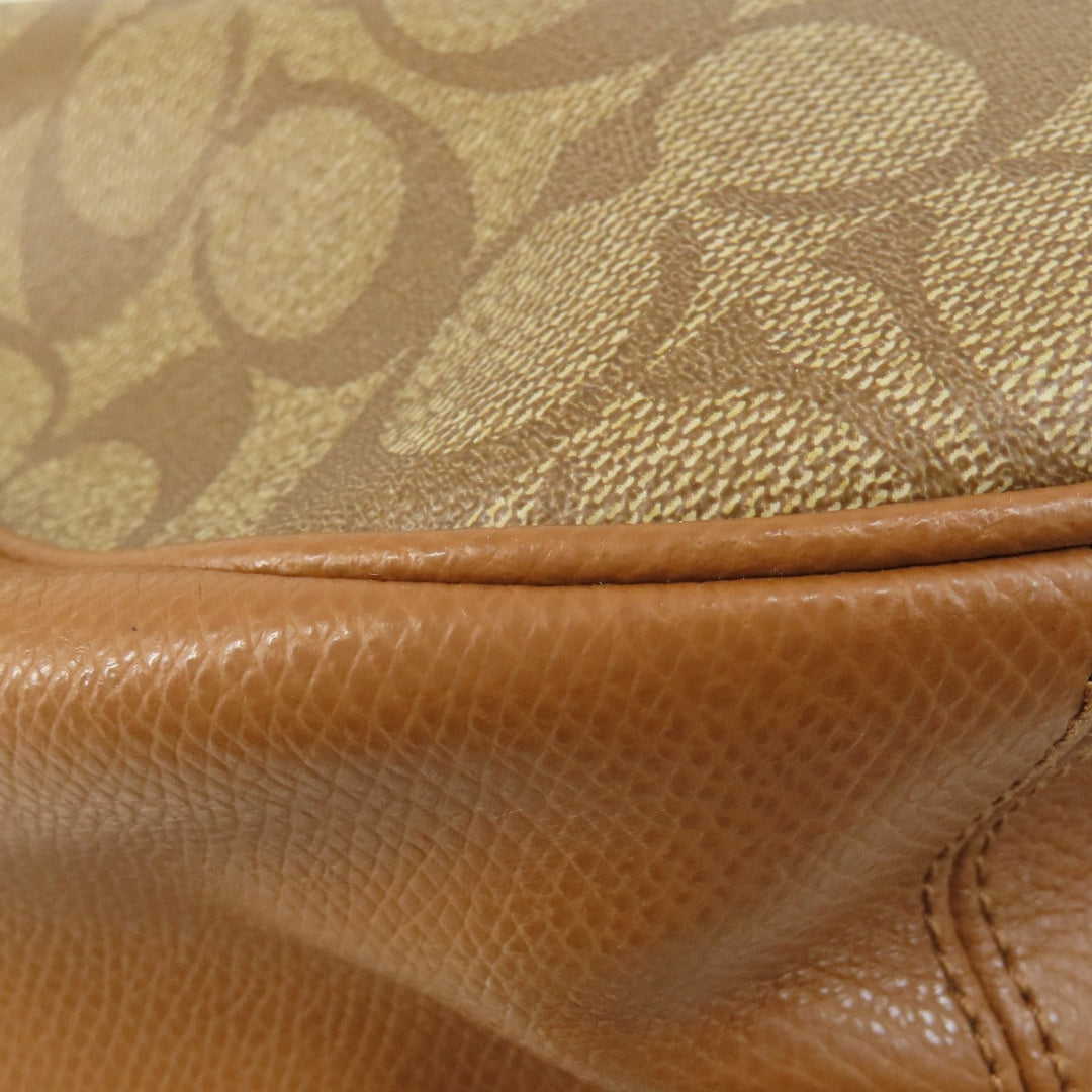 COACH Shoulder Bag F38267 PVC Brown Signature 2WAY