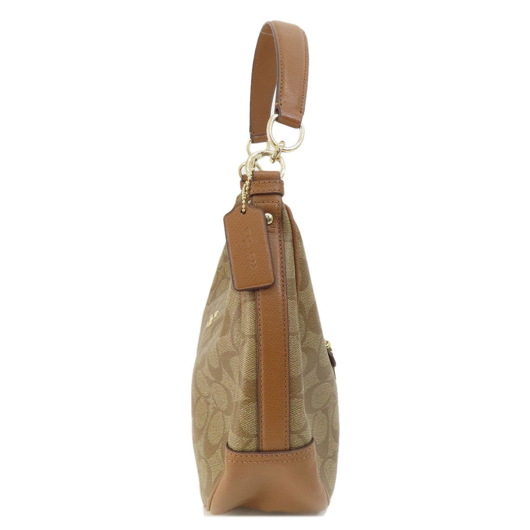 COACH Shoulder Bag F38267 PVC Brown Signature 2WAY