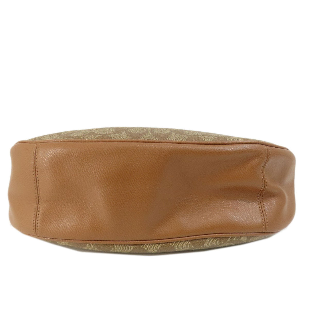 COACH Shoulder Bag F38267 PVC Brown Signature 2WAY