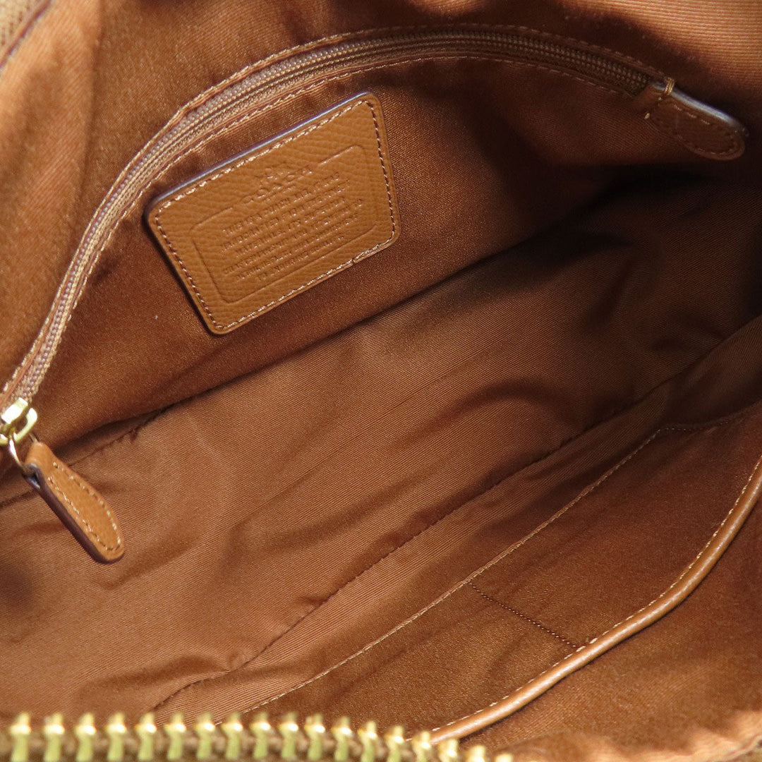 COACH Shoulder Bag F38267 PVC Brown Signature 2WAY