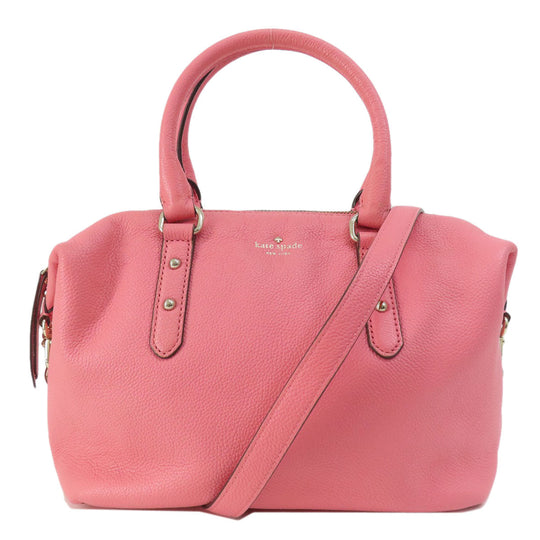 Kate Spade Handbag leather pink logo 2WAY Women Used Authentic