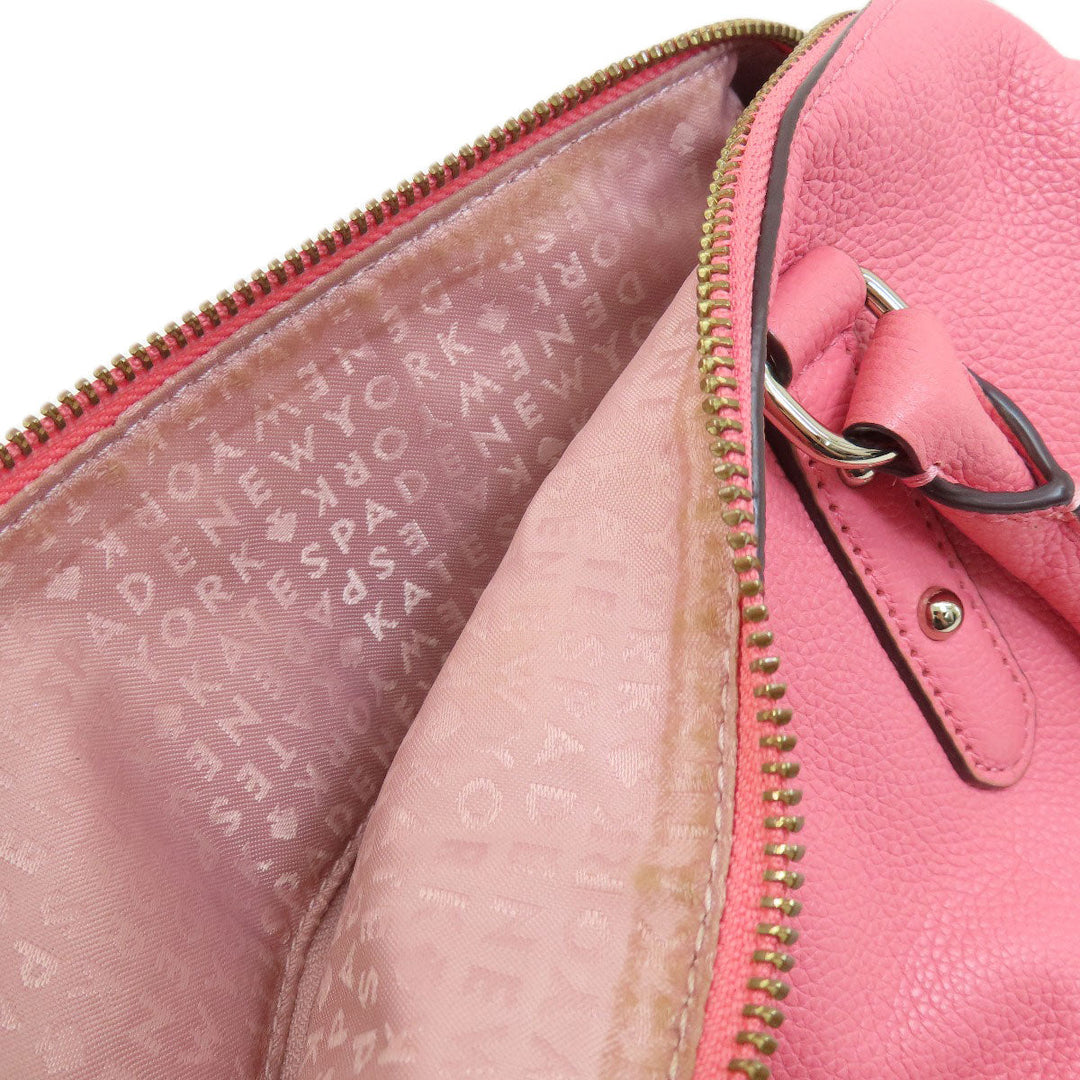 Kate Spade Handbag leather pink logo 2WAY Women Used Authentic