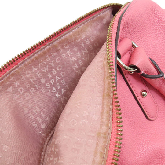 Kate Spade Handbag leather pink logo 2WAY Women Used Authentic