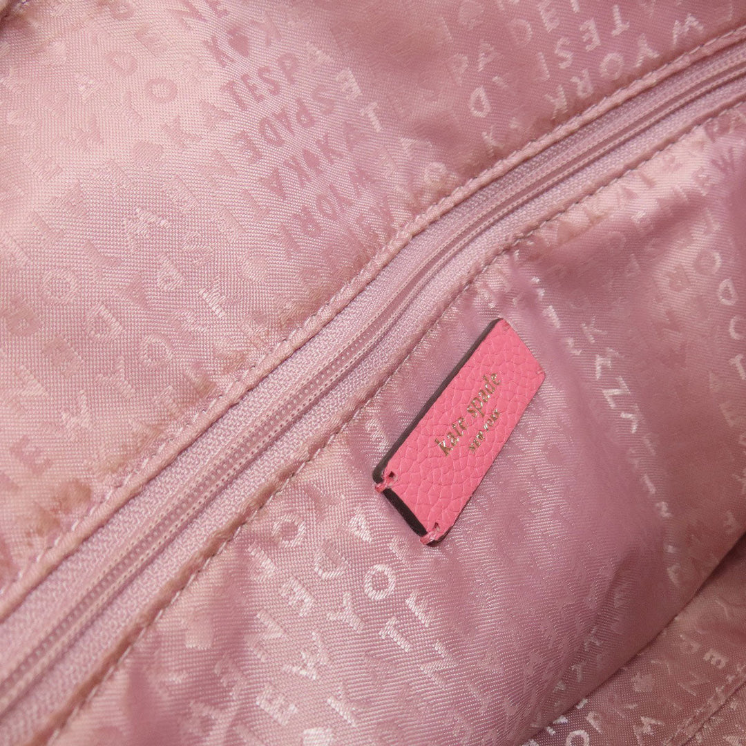 Kate Spade Handbag leather pink logo 2WAY Women Used Authentic