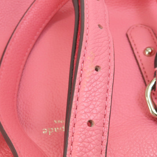Kate Spade Handbag leather pink logo 2WAY Women Used Authentic