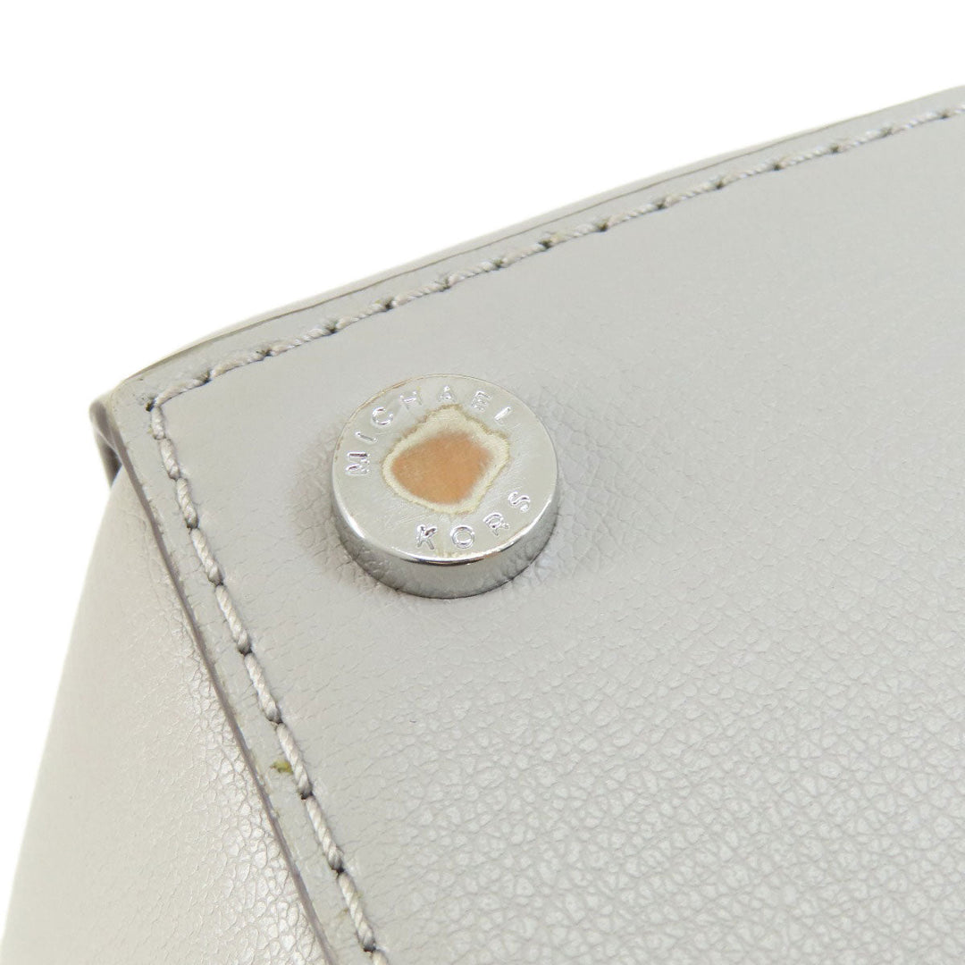 MICHAEL KORS Handbag PVC gray logoMetal 2WAY Women Used Authentic