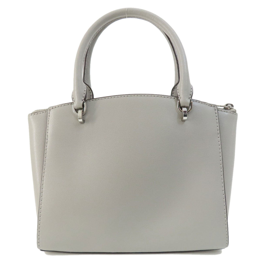MICHAEL KORS Handbag PVC gray logoMetal 2WAY Women Used Authentic